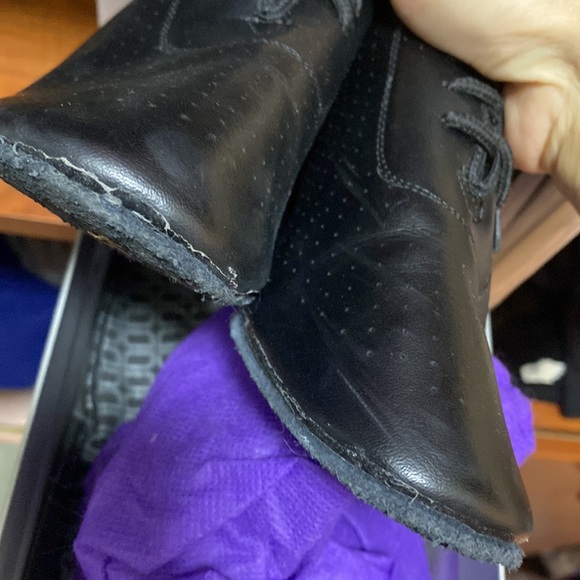 Dance Ballroom Practice Heel Womens Shoe Size 7 Black Tie used gently wedding - Picture 9 of 9